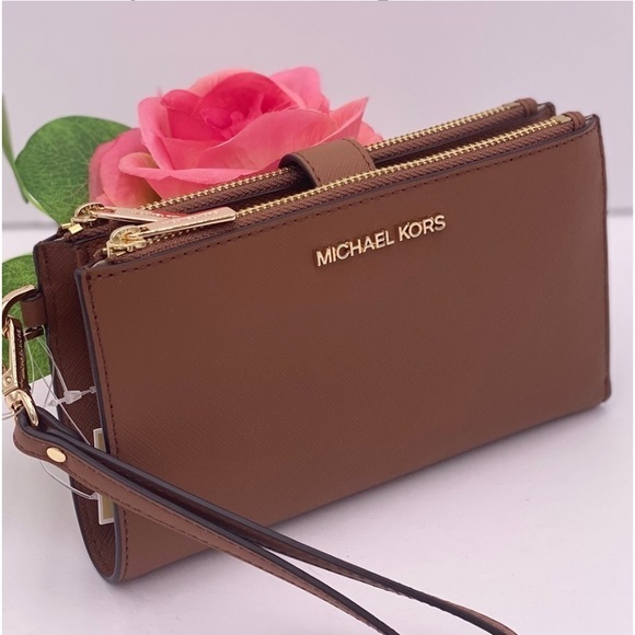 Michael Kors DoubleZip Wallet Wristlet Luggage - Picture 1 of 11